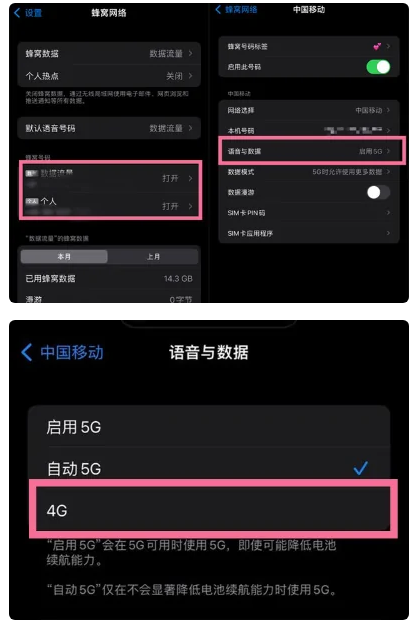 贺兰苹果手机维修分享iPhone14如何切换4G/5G? iPhone14 5G网络切换方法 