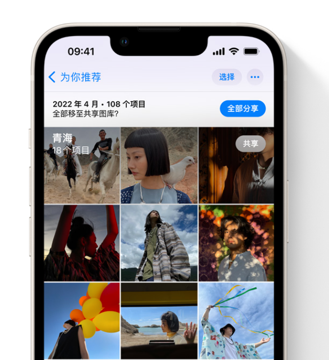 贺兰苹果维修网点分享在 iPhone 上使用共享图库 